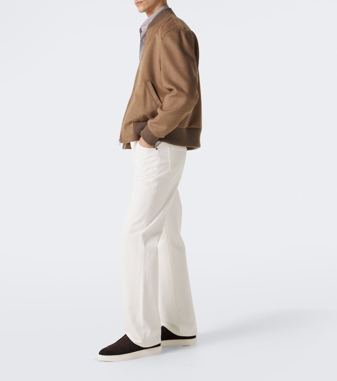 Santoni - Suede slip-on sneakers