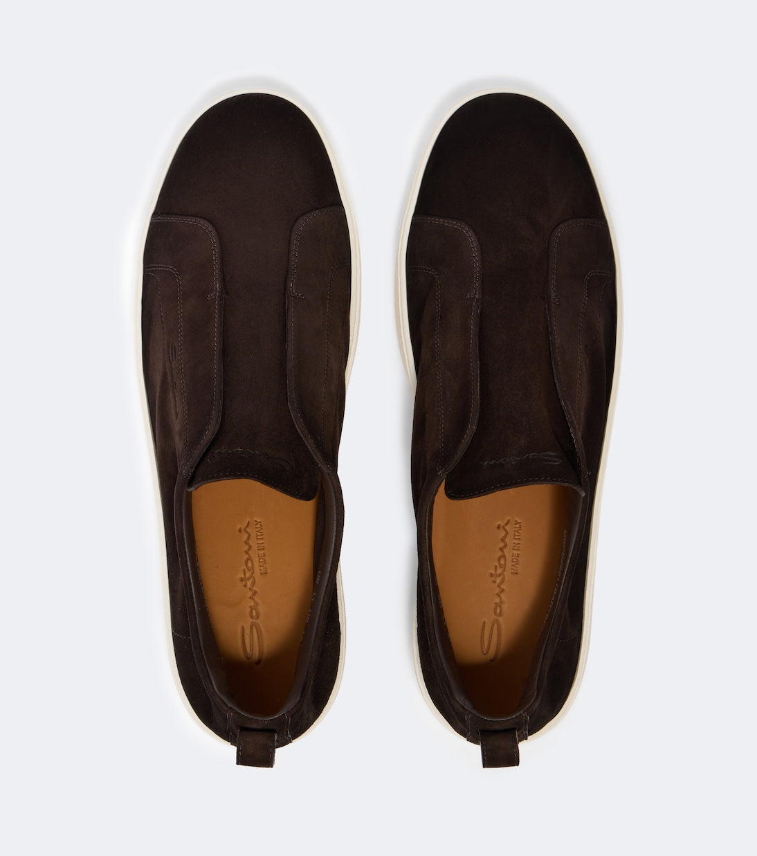 Santoni - Suede slip-on sneakers