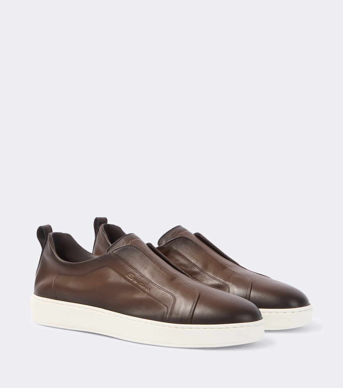 Santoni - Victory leather slip-on sneakers