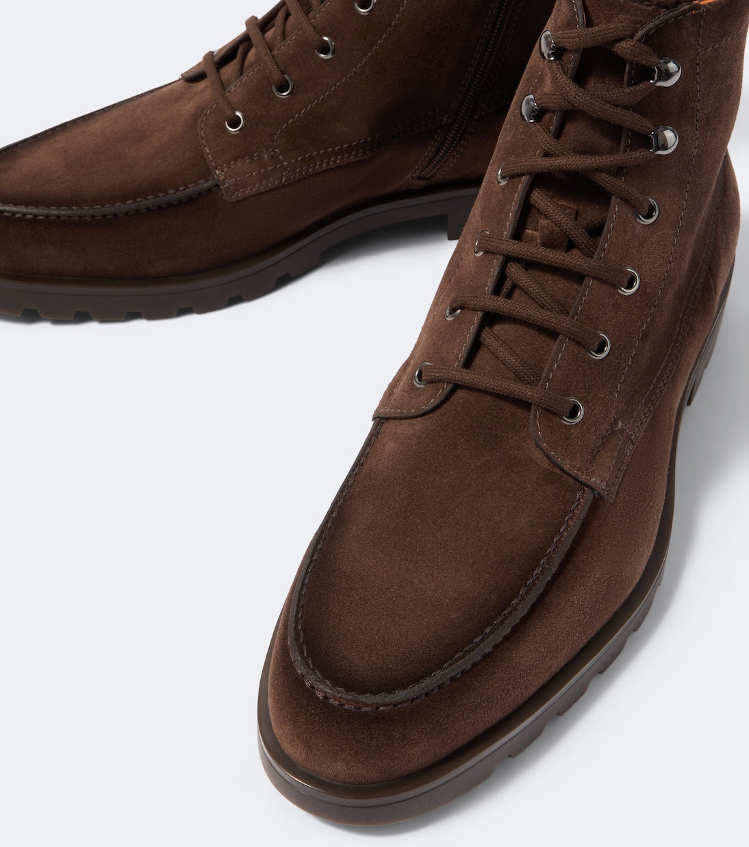 Santoni - Suede lace-up boots