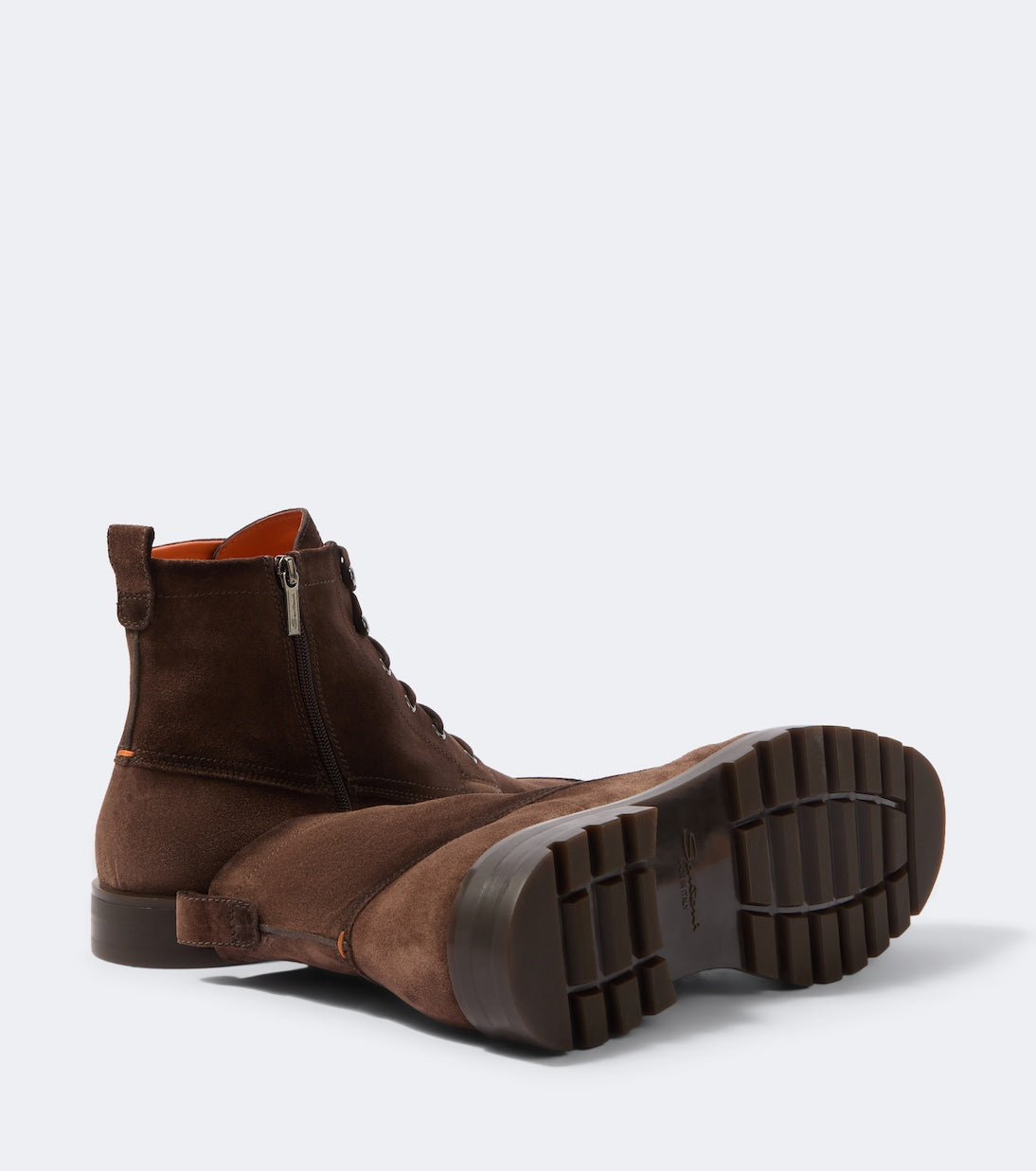 Santoni - Suede lace-up boots