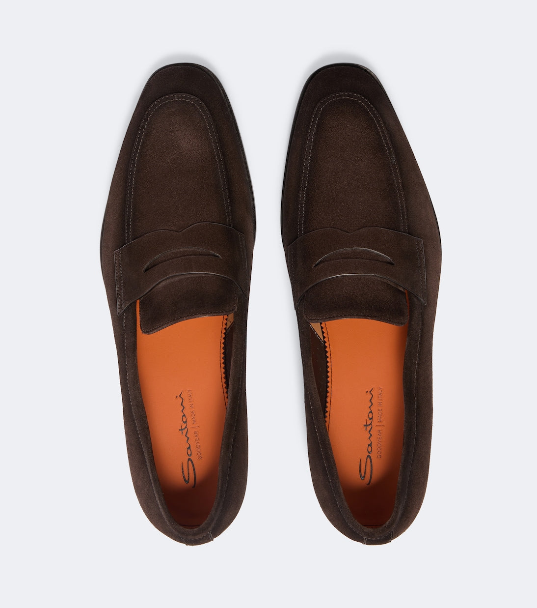 Santoni - Gregor suede penny loafers
