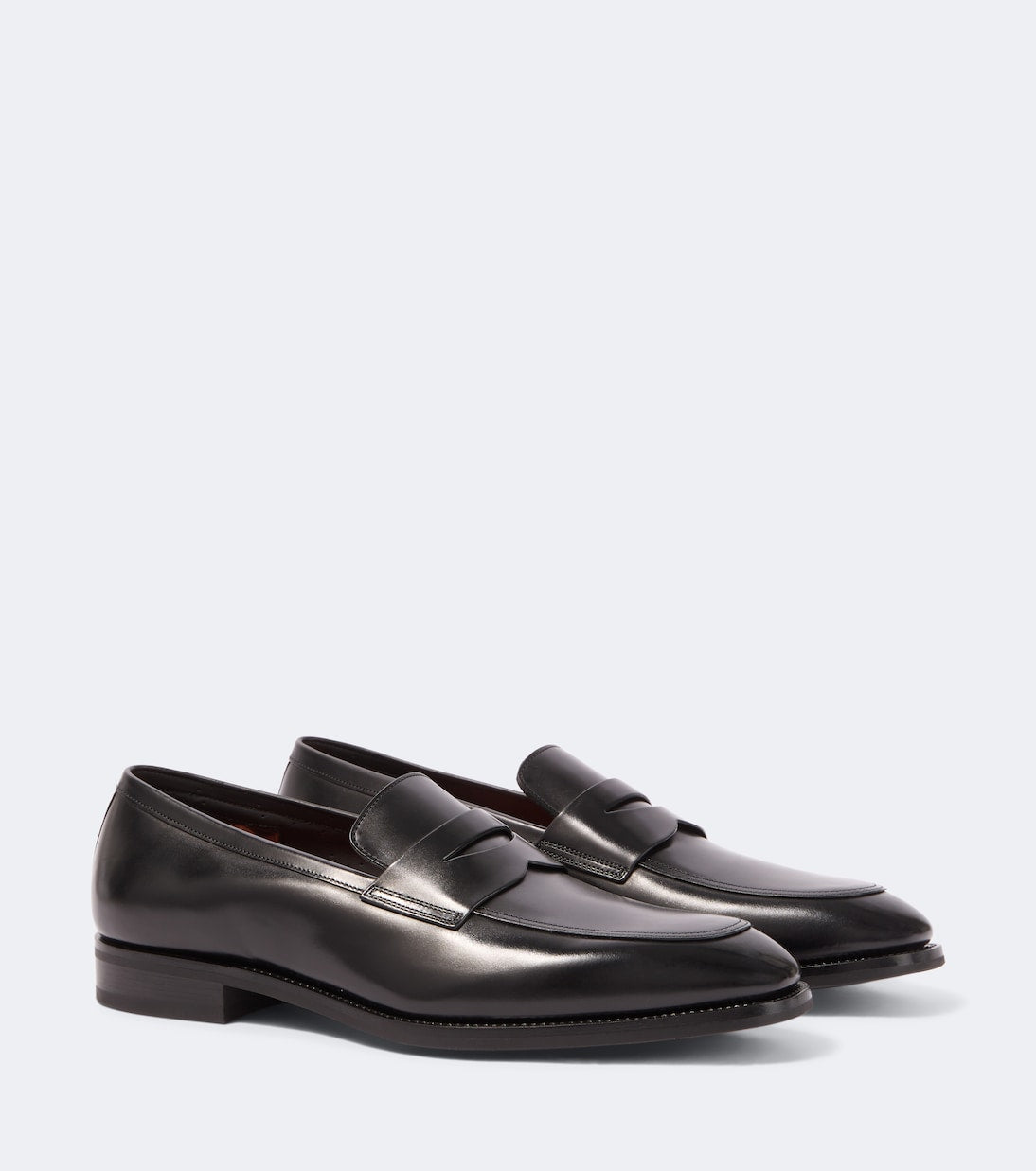 Santoni - Leather penny loafers