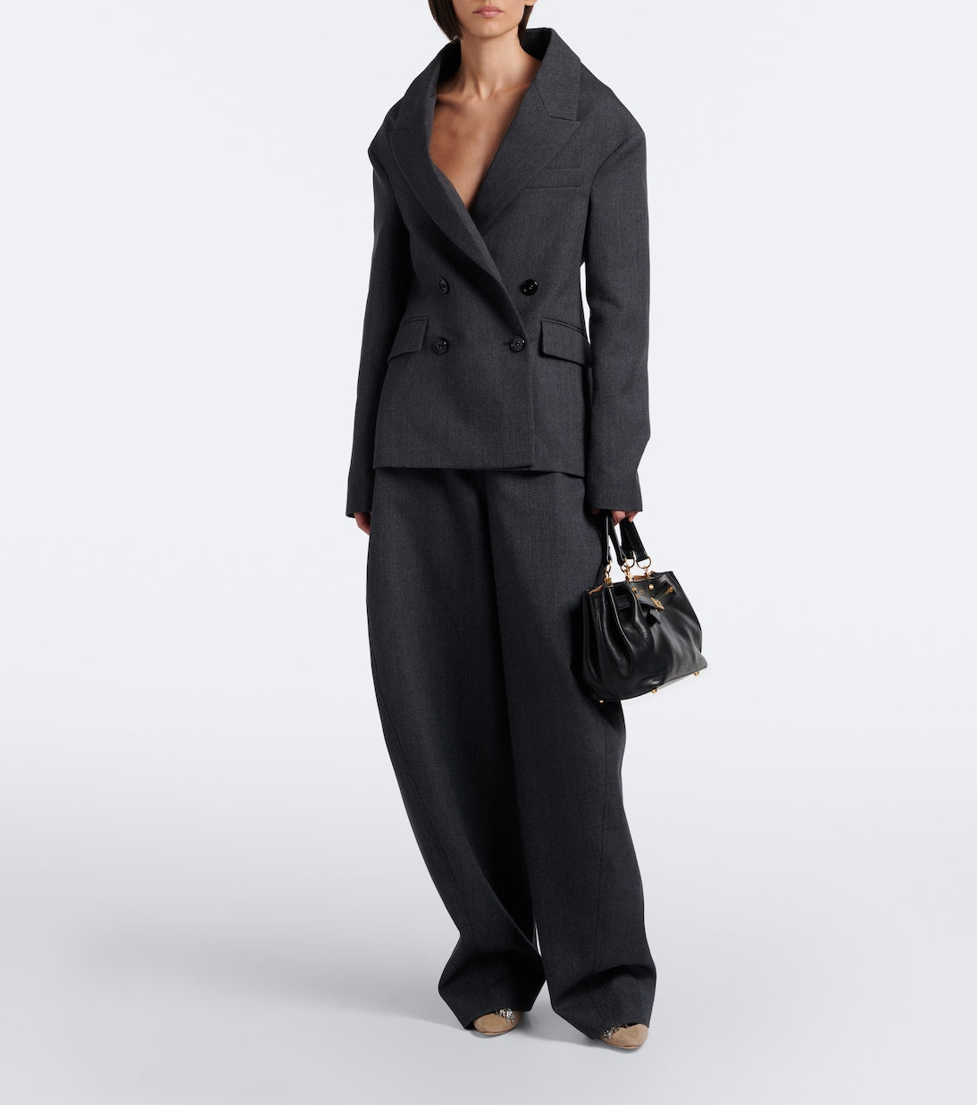 Balenciaga - Fan Small leather top-handle bag