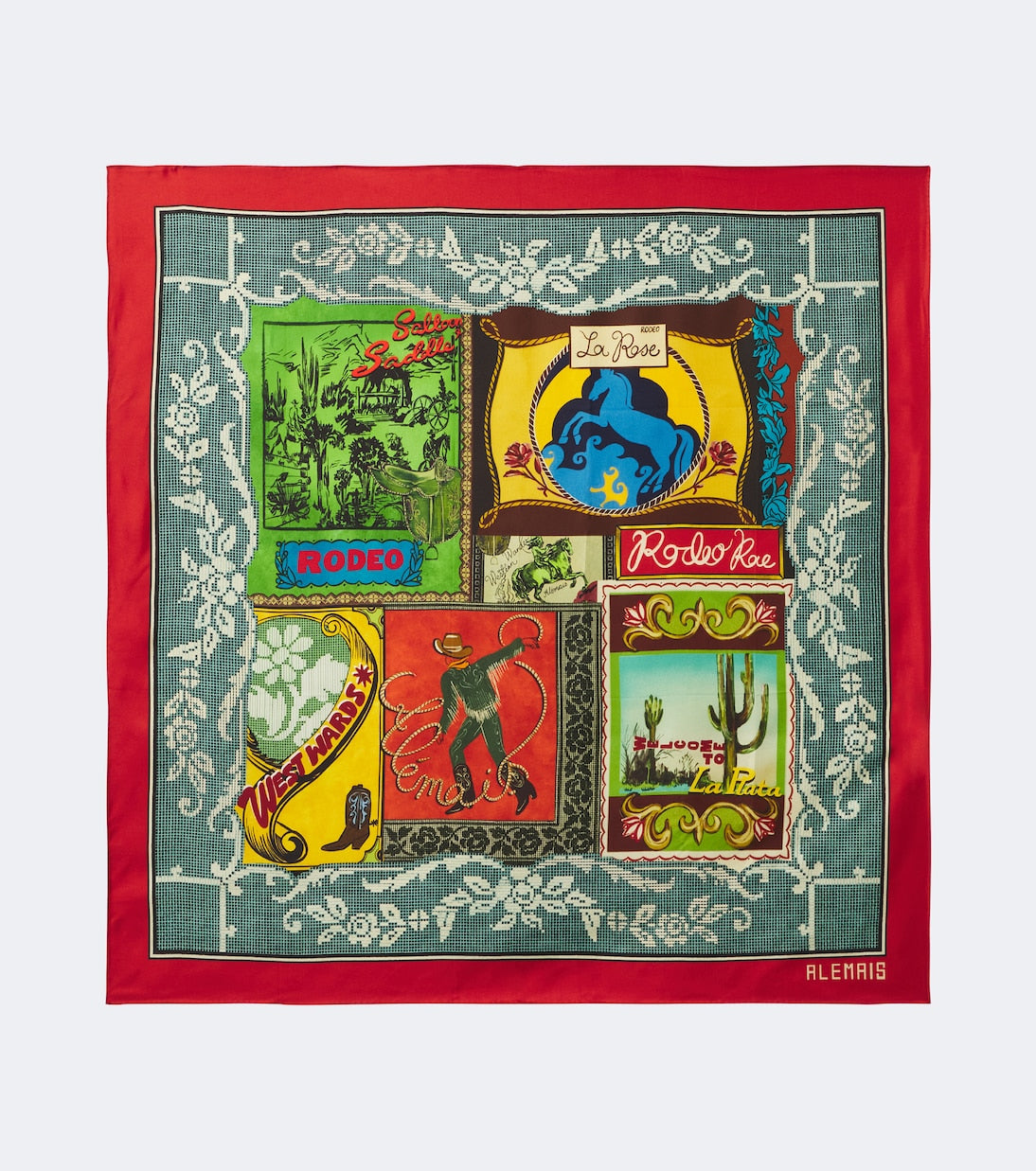 Alémais - Ace printed silk scarf
