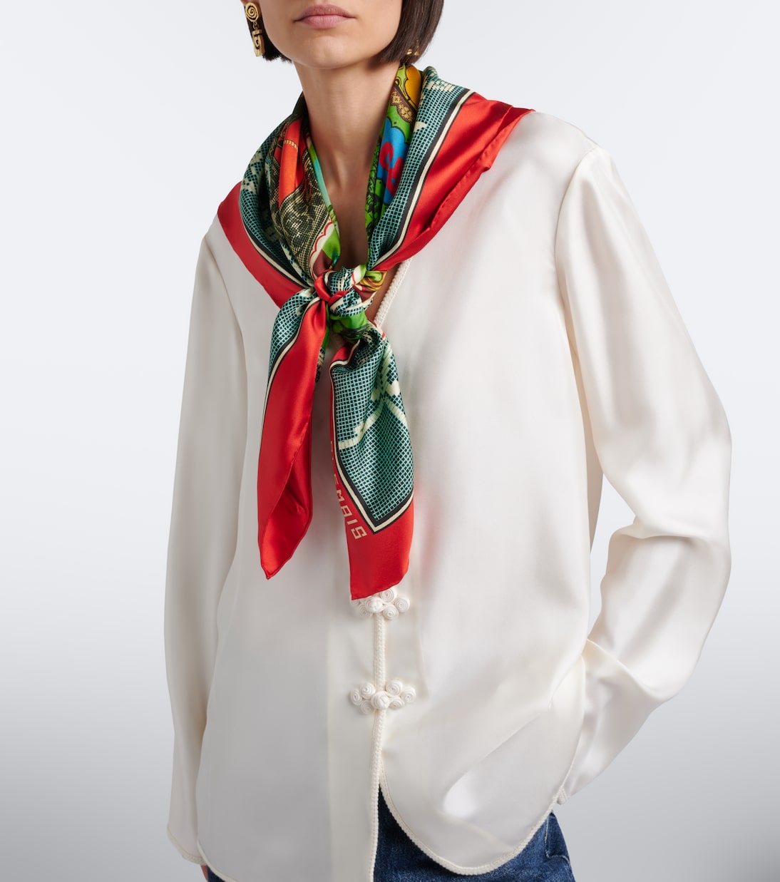 Alémais - Ace printed silk scarf