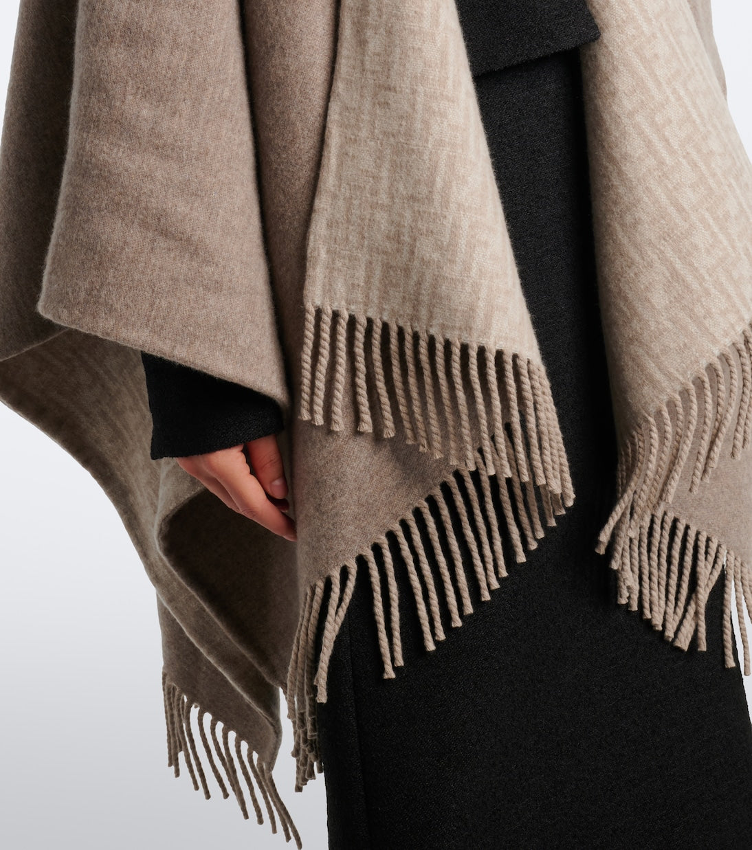 Fendi - Reversible wool and cashmere poncho