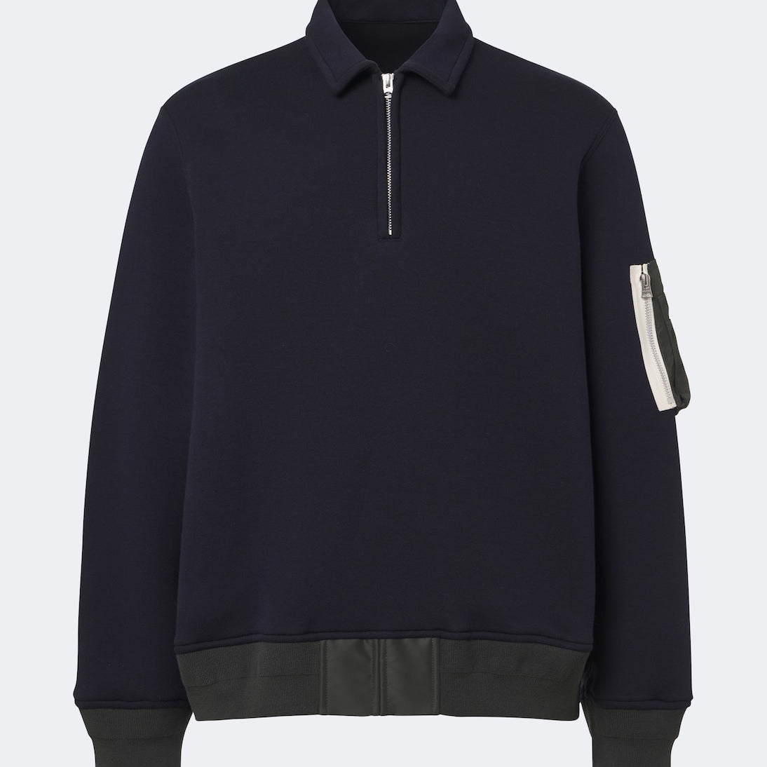 Sacai - Cotton-blend polo sweatshirt
