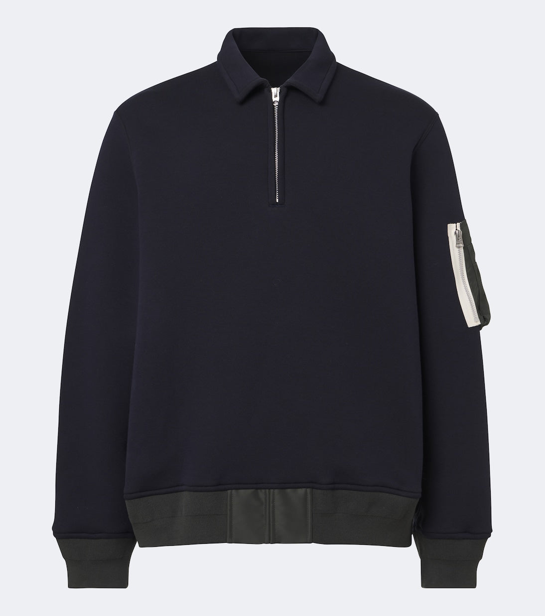 Sacai - Cotton-blend polo sweatshirt