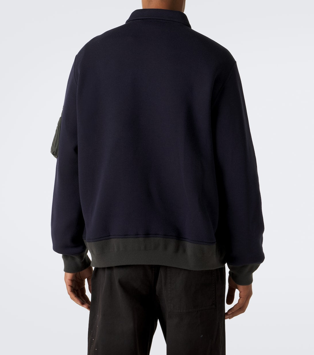 Sacai - Cotton-blend polo sweatshirt