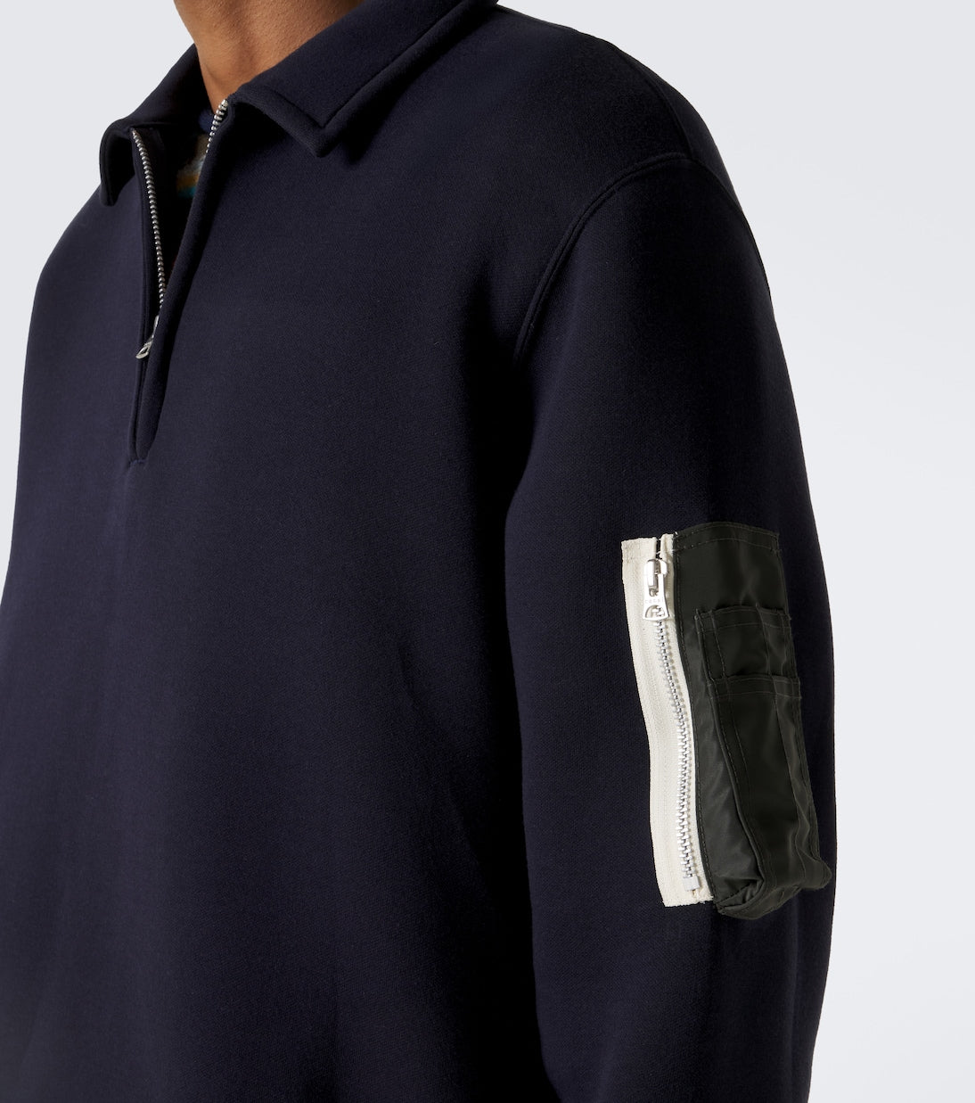 Sacai - Cotton-blend polo sweatshirt