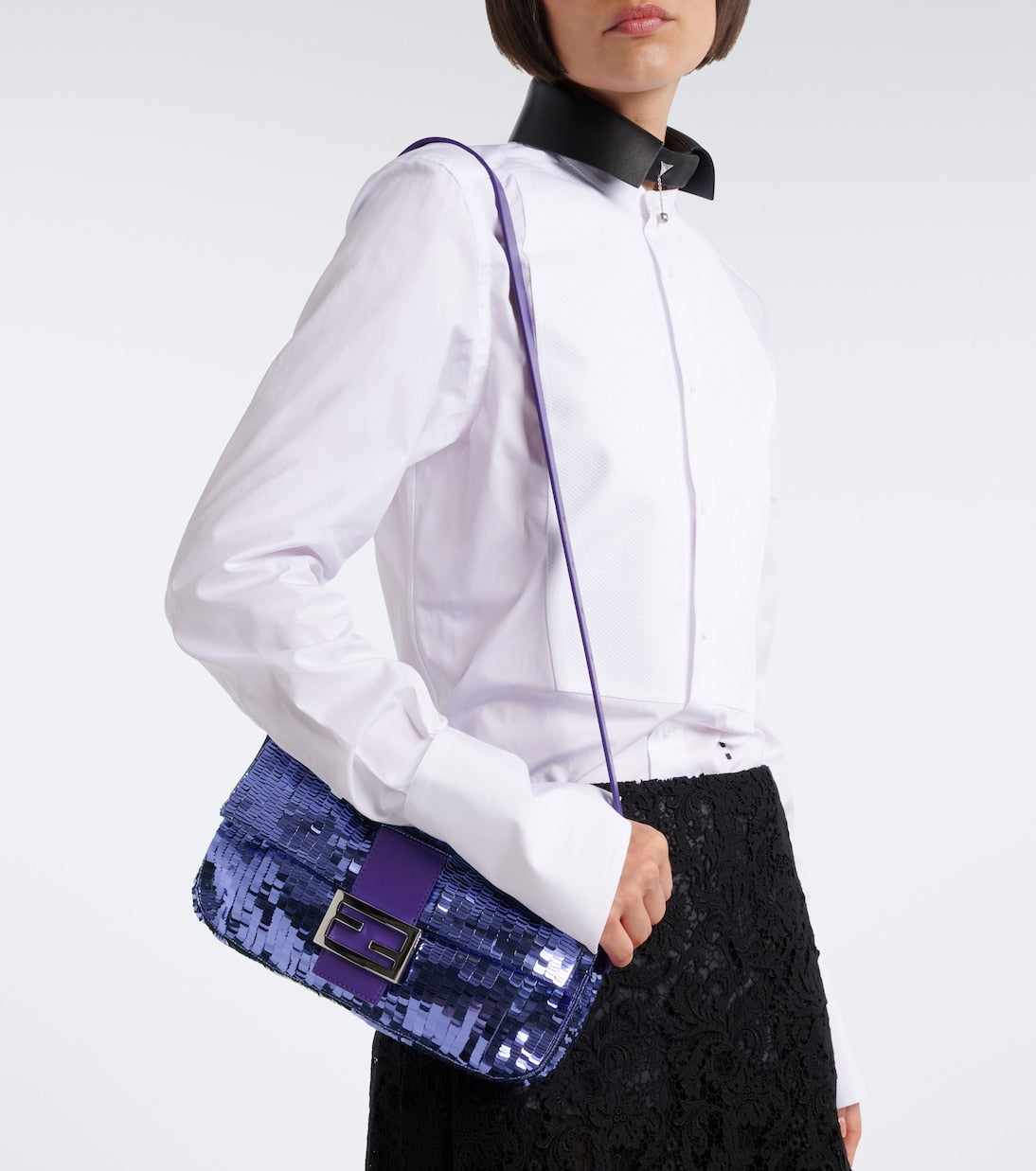 Fendi - Baguette® 26424 Small sequined shoulder bag