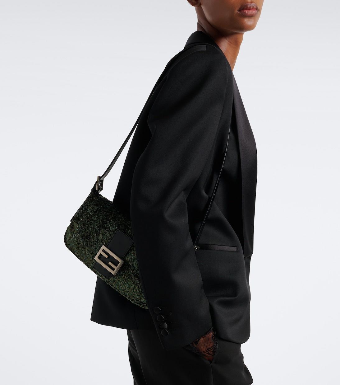 Fendi - Baguette® 26424 Small embellished shoulder bag