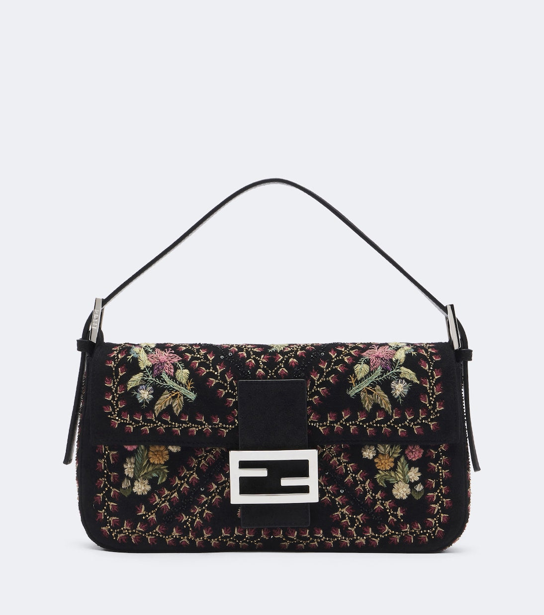 Fendi - Baguette® 26424 floral suede shoulder bag