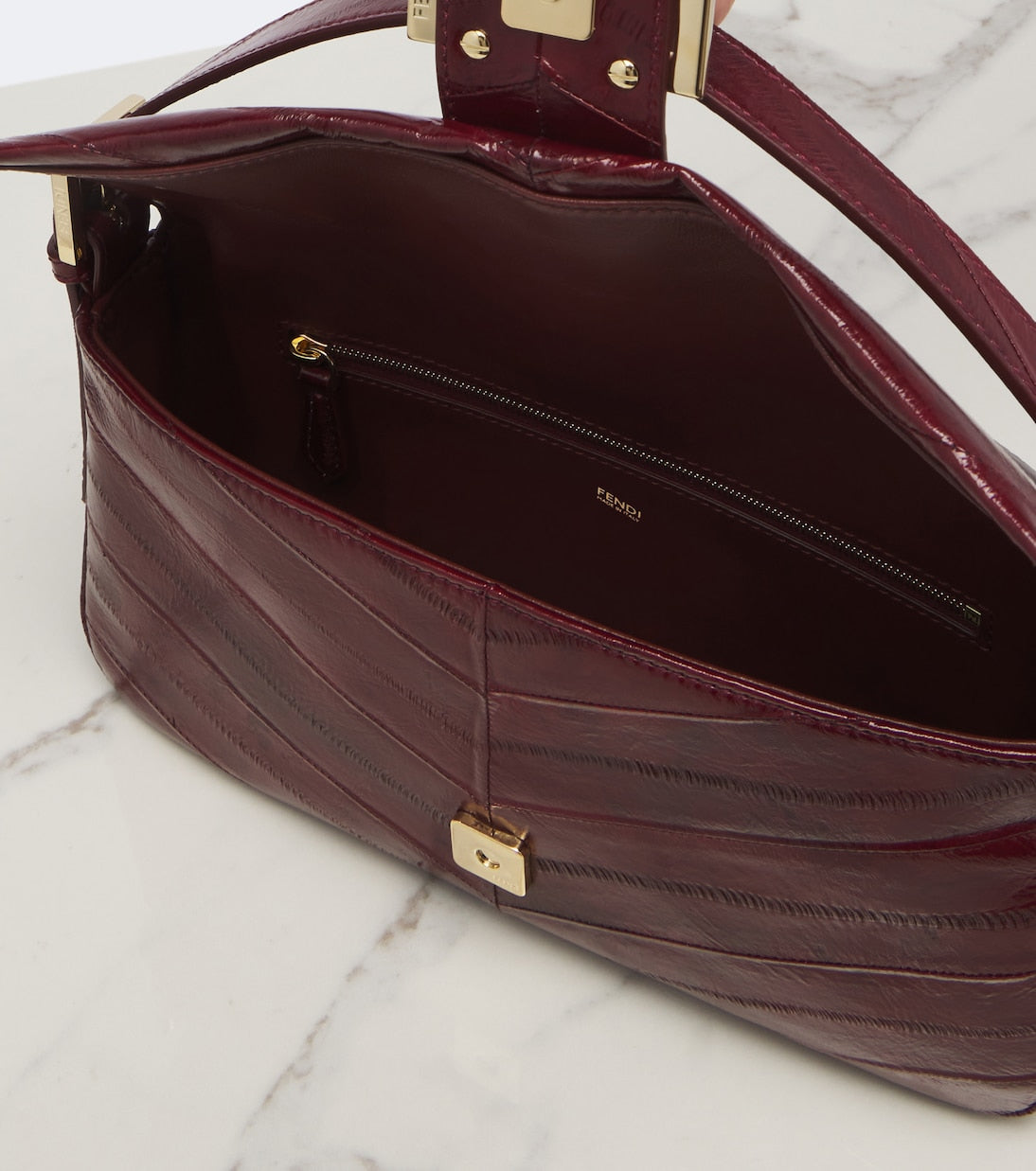 Fendi - Baguette® 26424 Small eel leather shoulder bag
