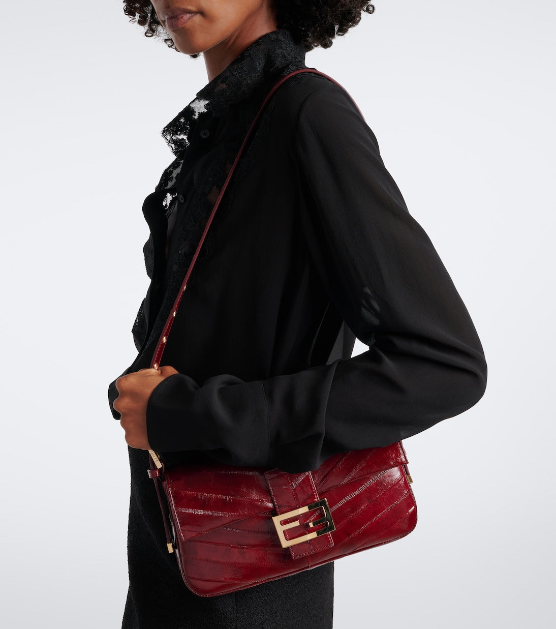 Fendi - Baguette® 26424 Small eel leather shoulder bag