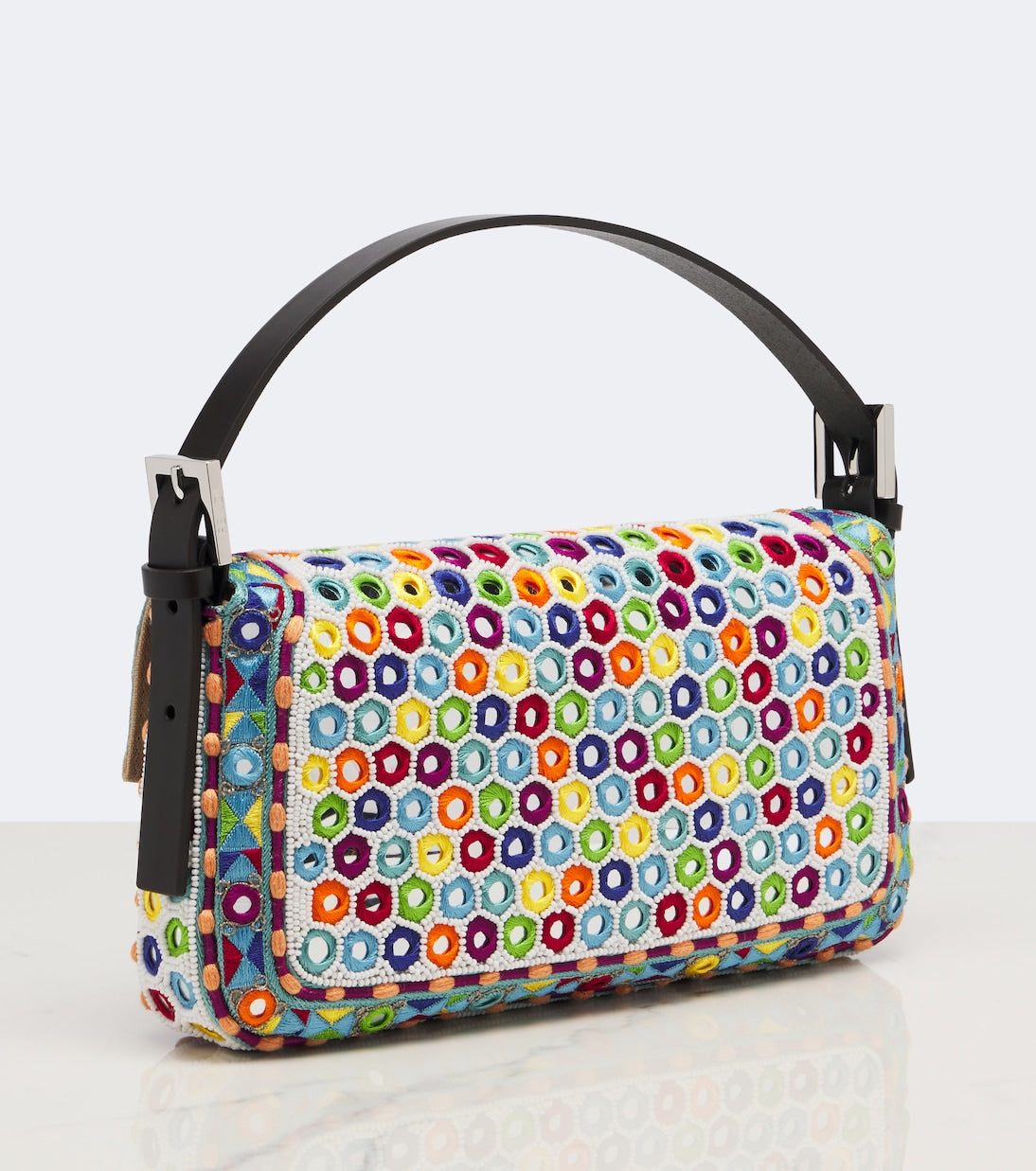 Fendi - Baguette® 26424 Small embroidered shoulder bag