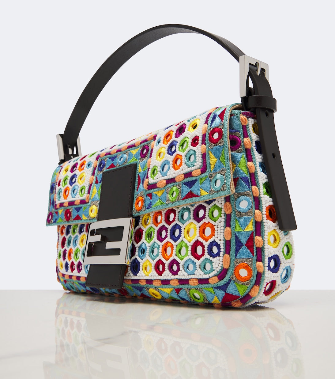 Fendi - Baguette® 26424 Small embroidered shoulder bag
