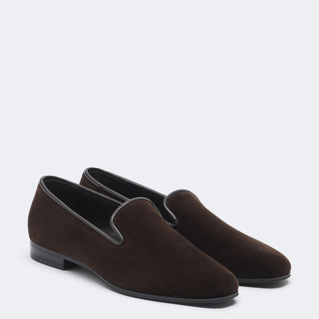 The Row - Marc leather-trimmed velvet loafers