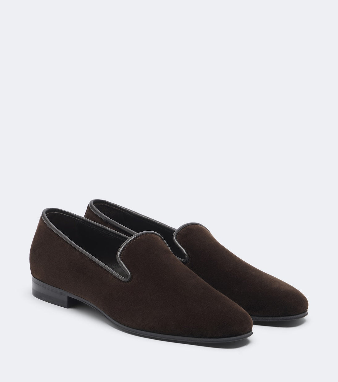 The Row - Marc leather-trimmed velvet loafers