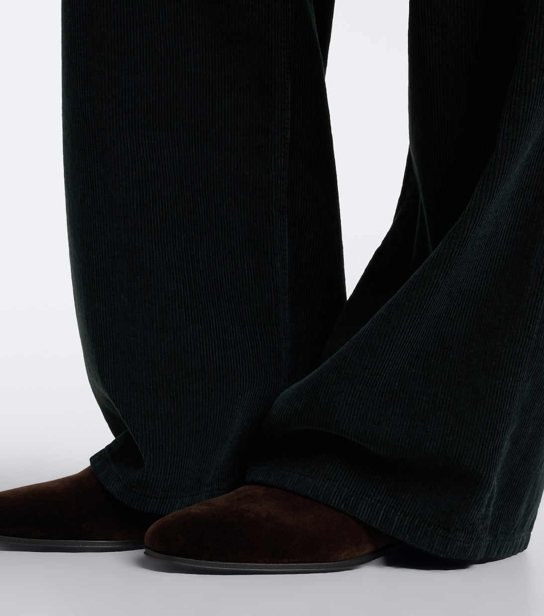 The Row - Marc leather-trimmed velvet loafers