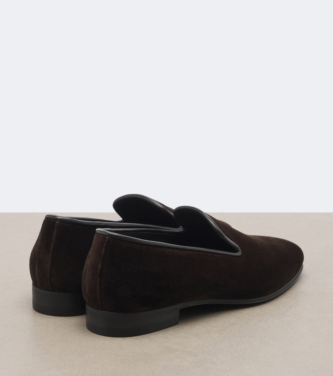 The Row - Marc leather-trimmed velvet loafers