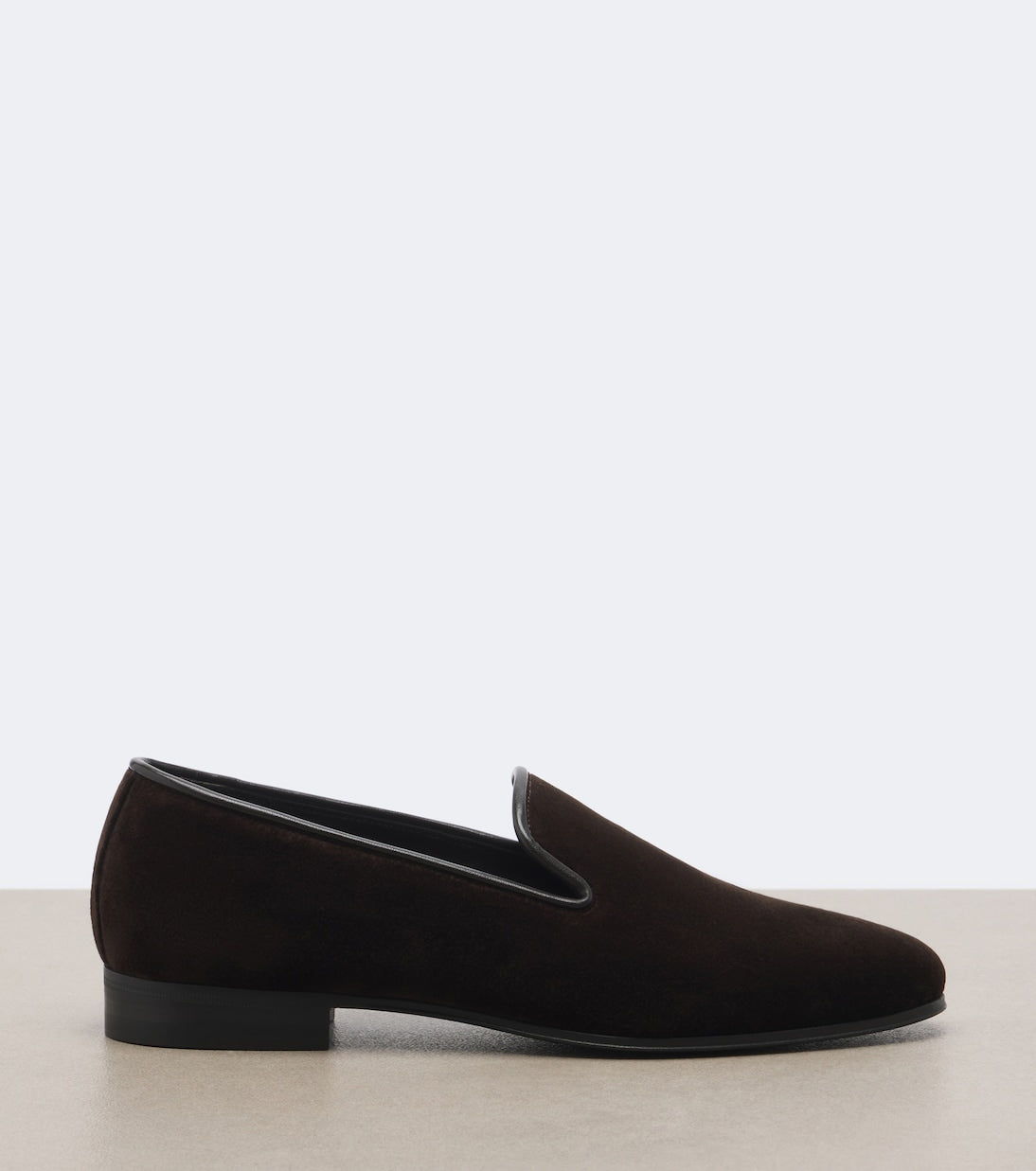 The Row - Marc leather-trimmed velvet loafers