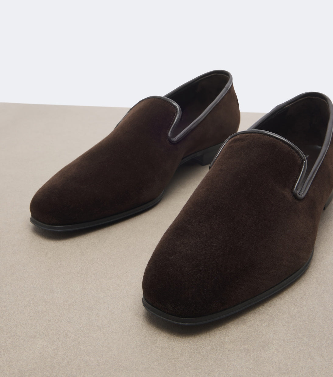 The Row - Marc leather-trimmed velvet loafers