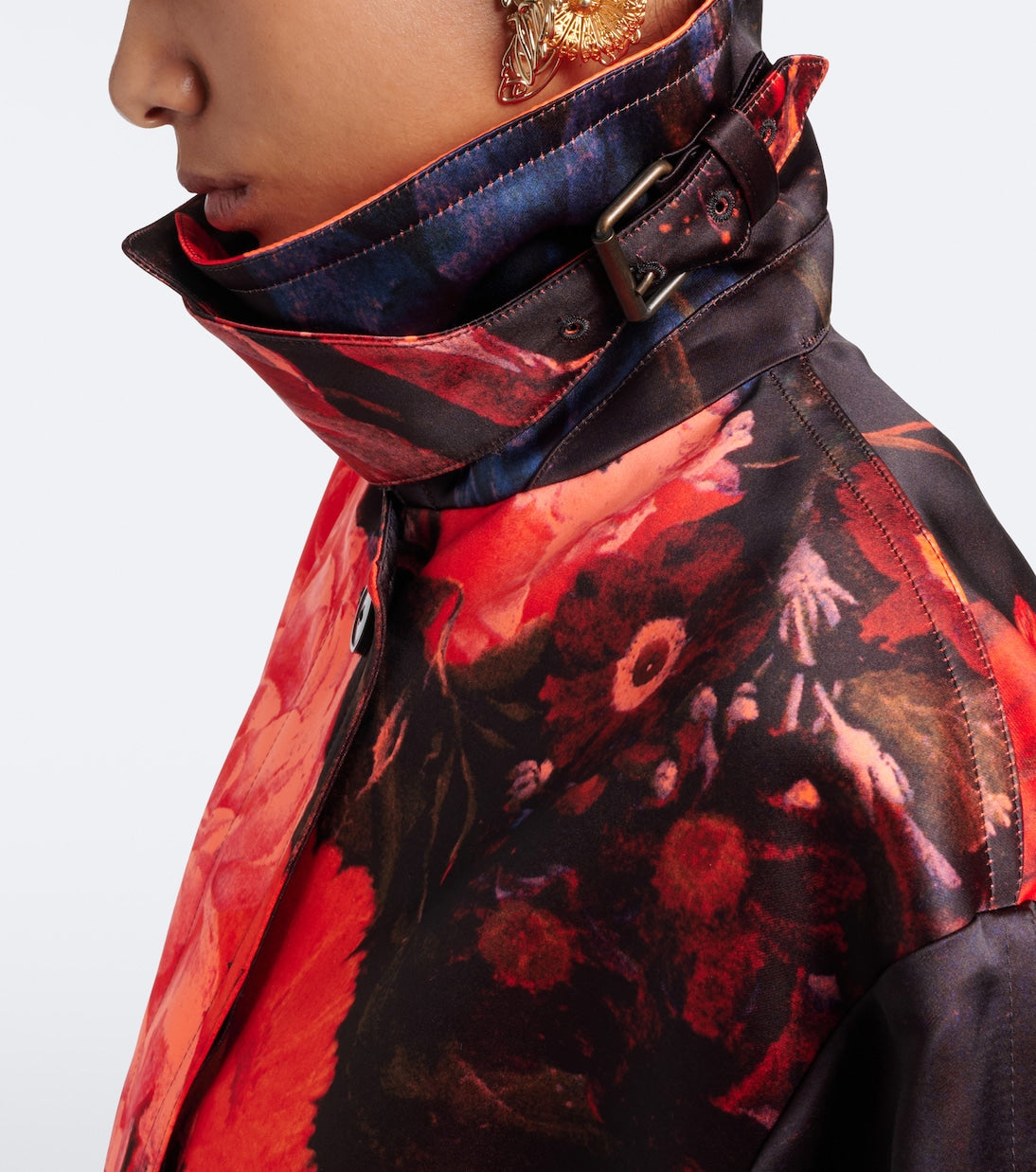 Dries Van Noten - Floral belted coat