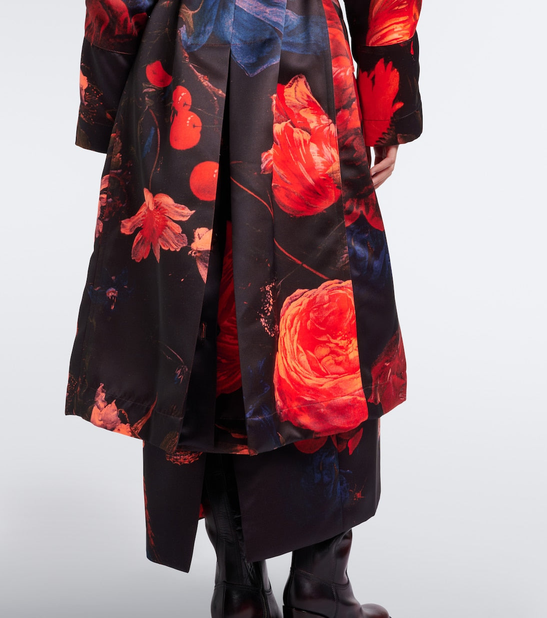 Dries Van Noten - Floral belted coat