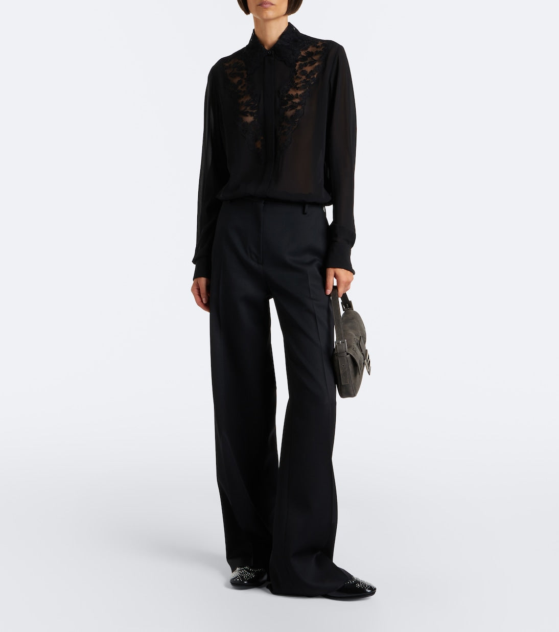 Fendi - Studded leather monk strap shoes