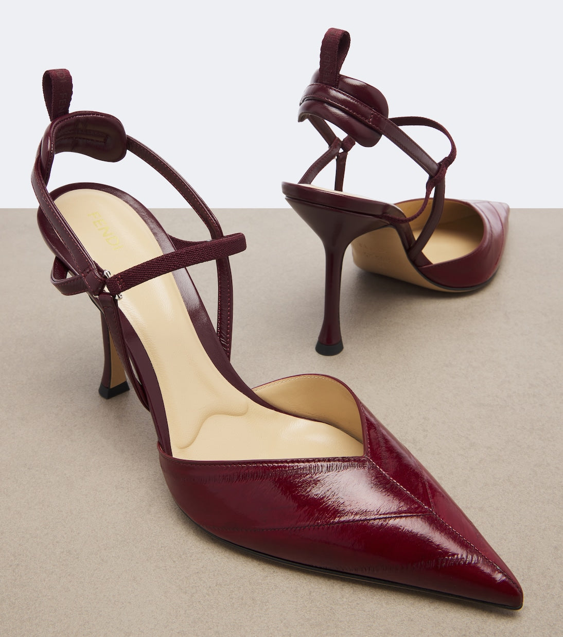 Fendi - Very Colibrì leather slingback pumps