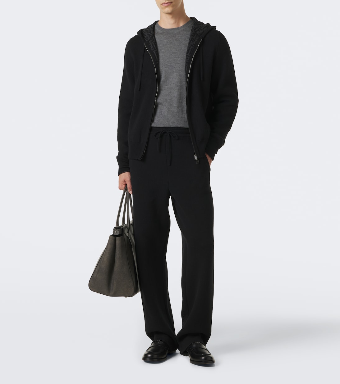 Fendi - Cashmere-blend zip-up hoodie