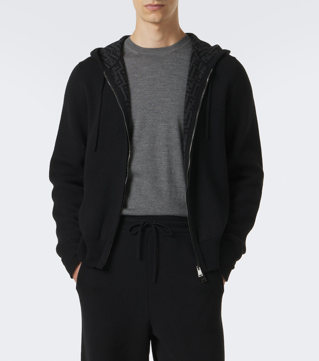 Fendi - Cashmere-blend zip-up hoodie
