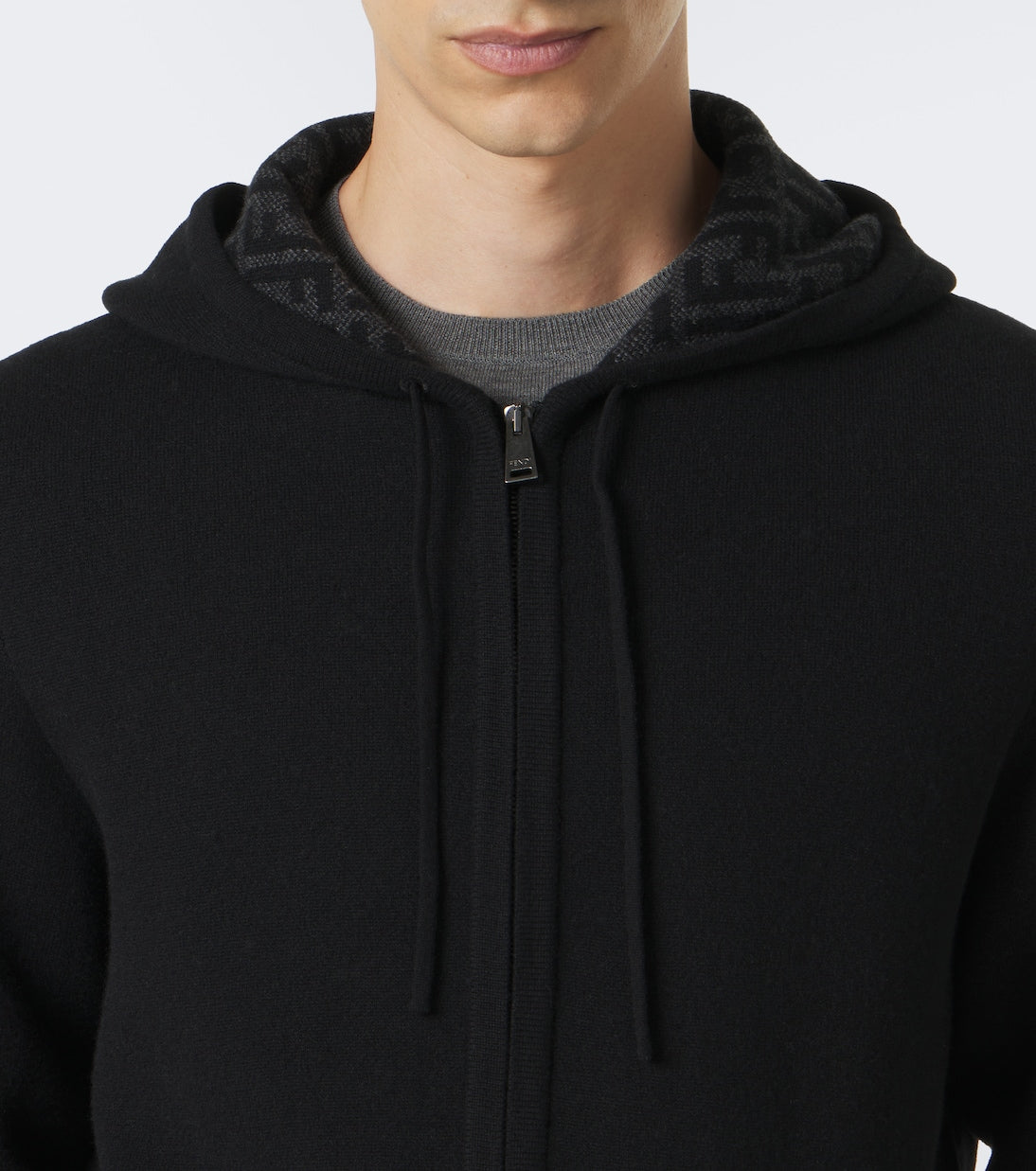 Fendi - Cashmere-blend zip-up hoodie