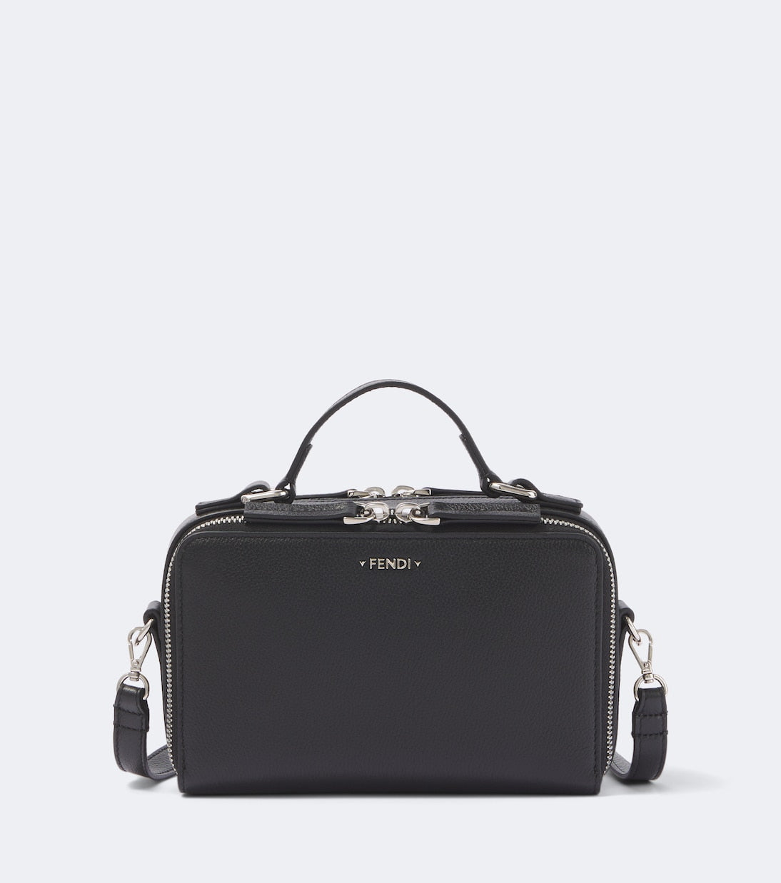 Fendi - Suede-lined leather crossbody bag