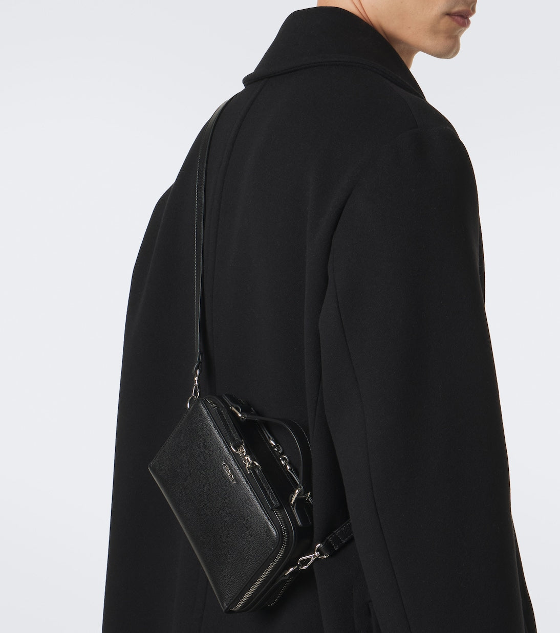 Fendi - Suede-lined leather crossbody bag