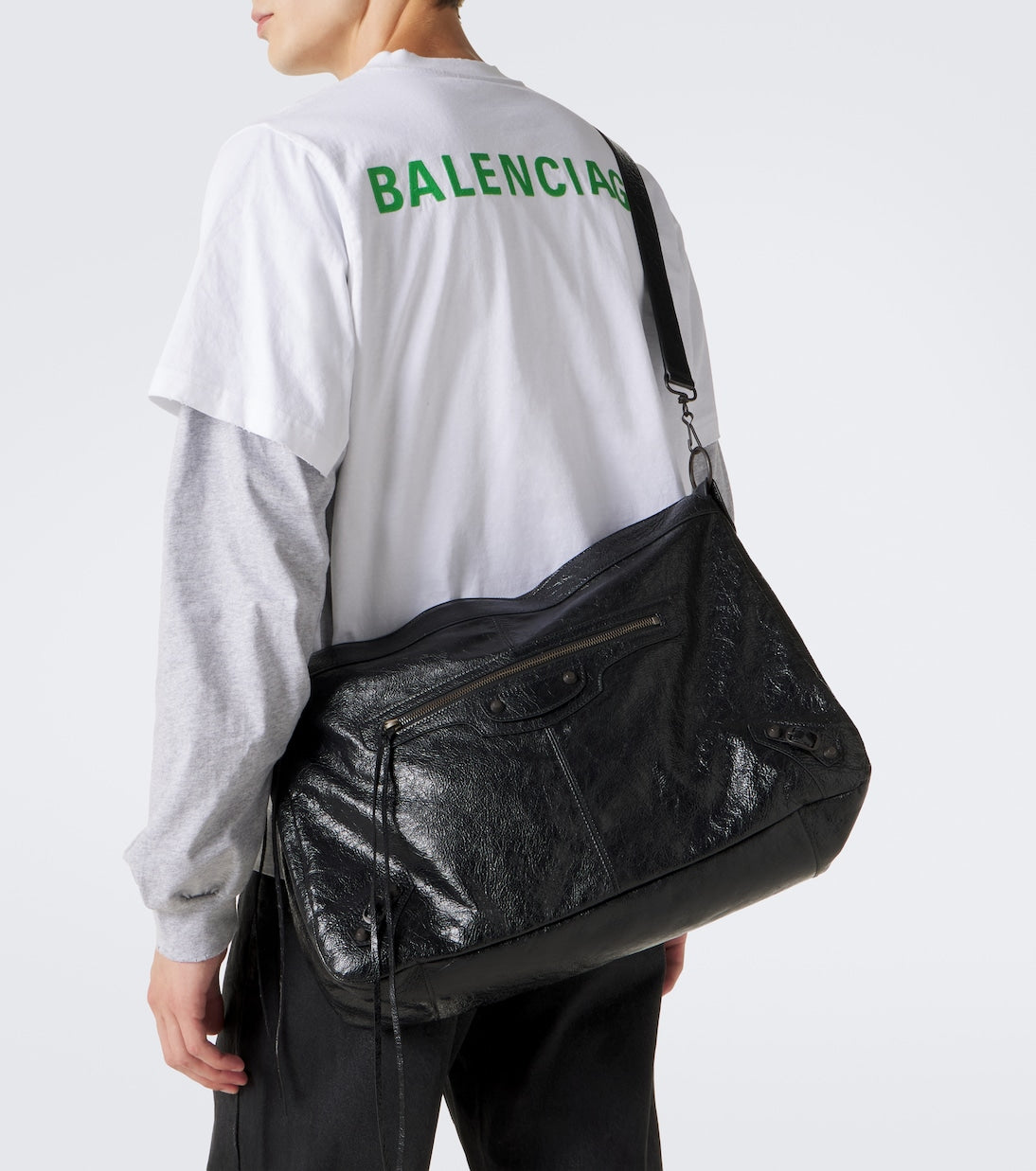 Balenciaga - Le City Moto leather shoulder bag