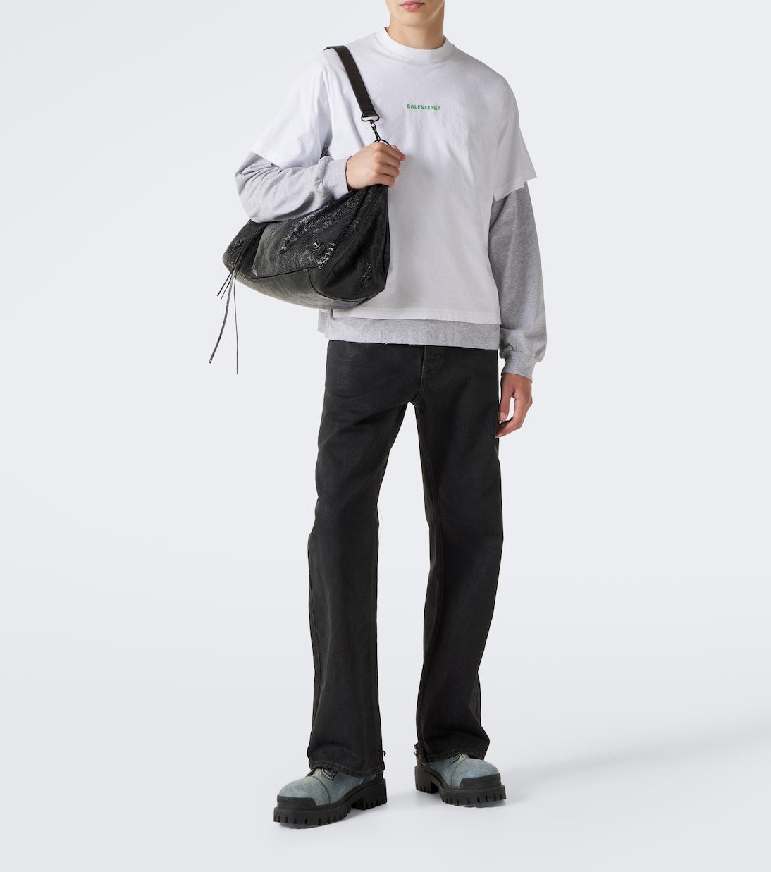 Balenciaga - Le City Moto leather shoulder bag