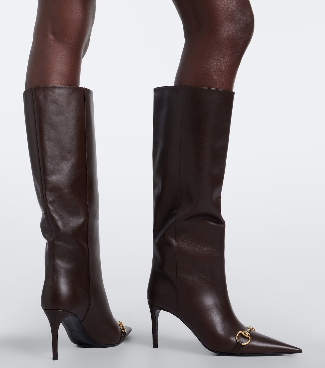 Gucci - Donna Horsebit leather knee-high boots