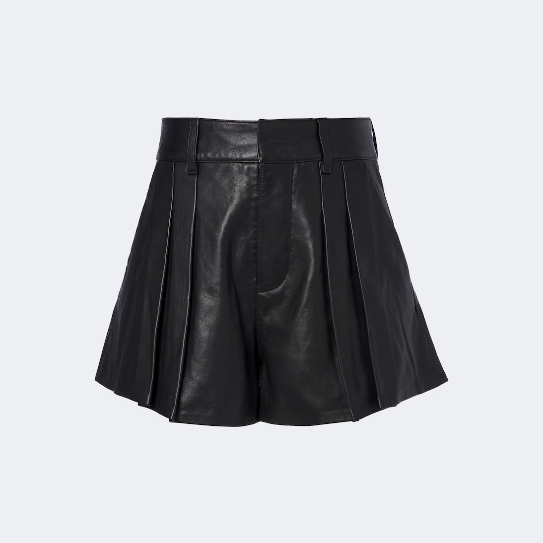 Frame - Pleated leather shorts