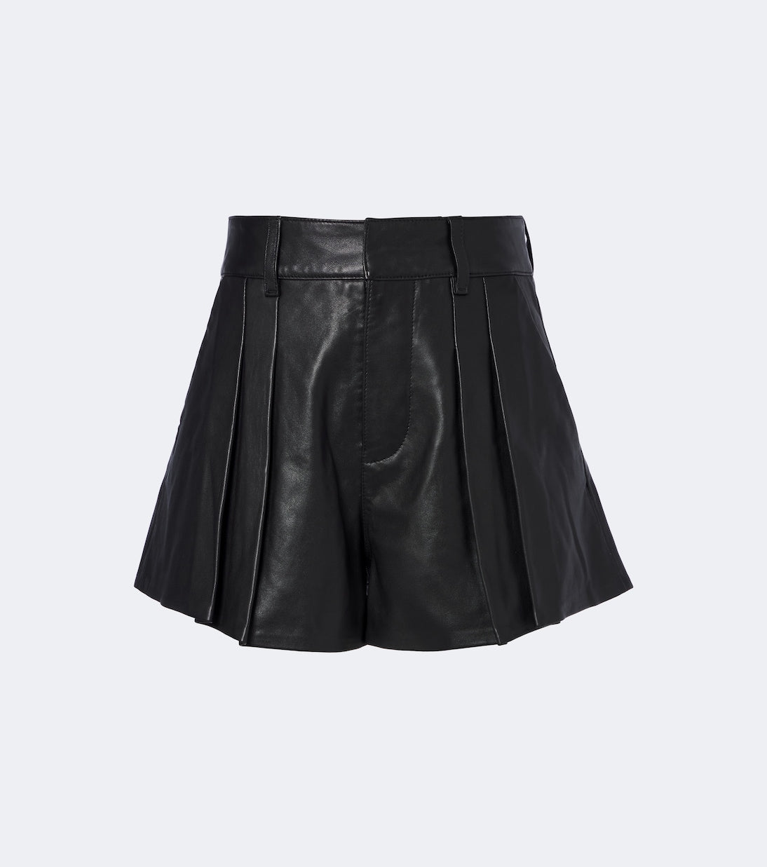 Frame - Pleated leather shorts