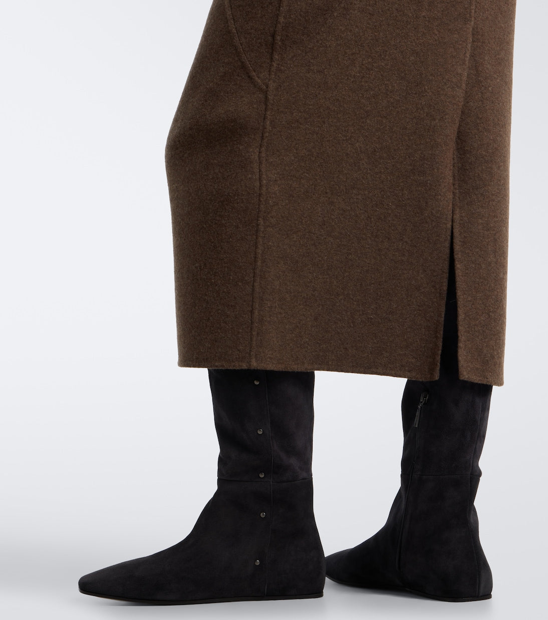 Max Mara - Studded suede over-the-knee boots