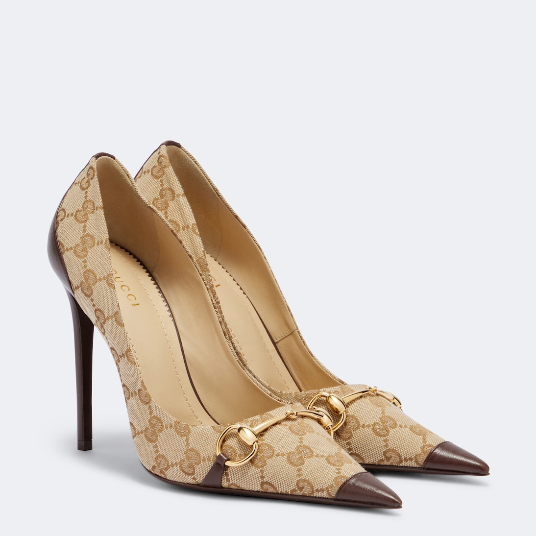 Gucci - Donna Horsebit GG canvas pumps