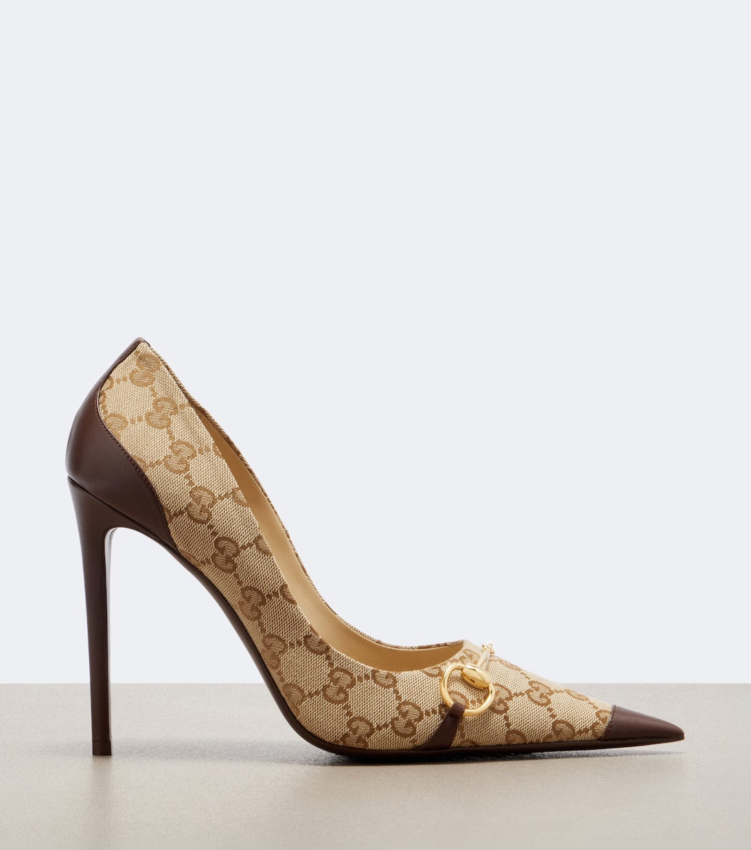 Gucci - Donna Horsebit GG canvas pumps