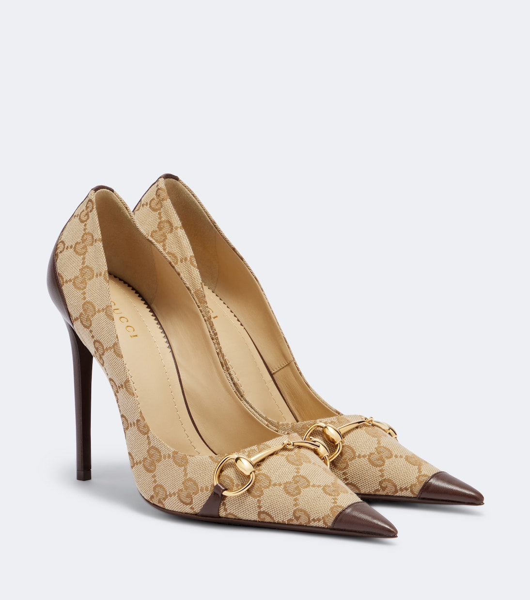 Gucci - Donna Horsebit GG canvas pumps