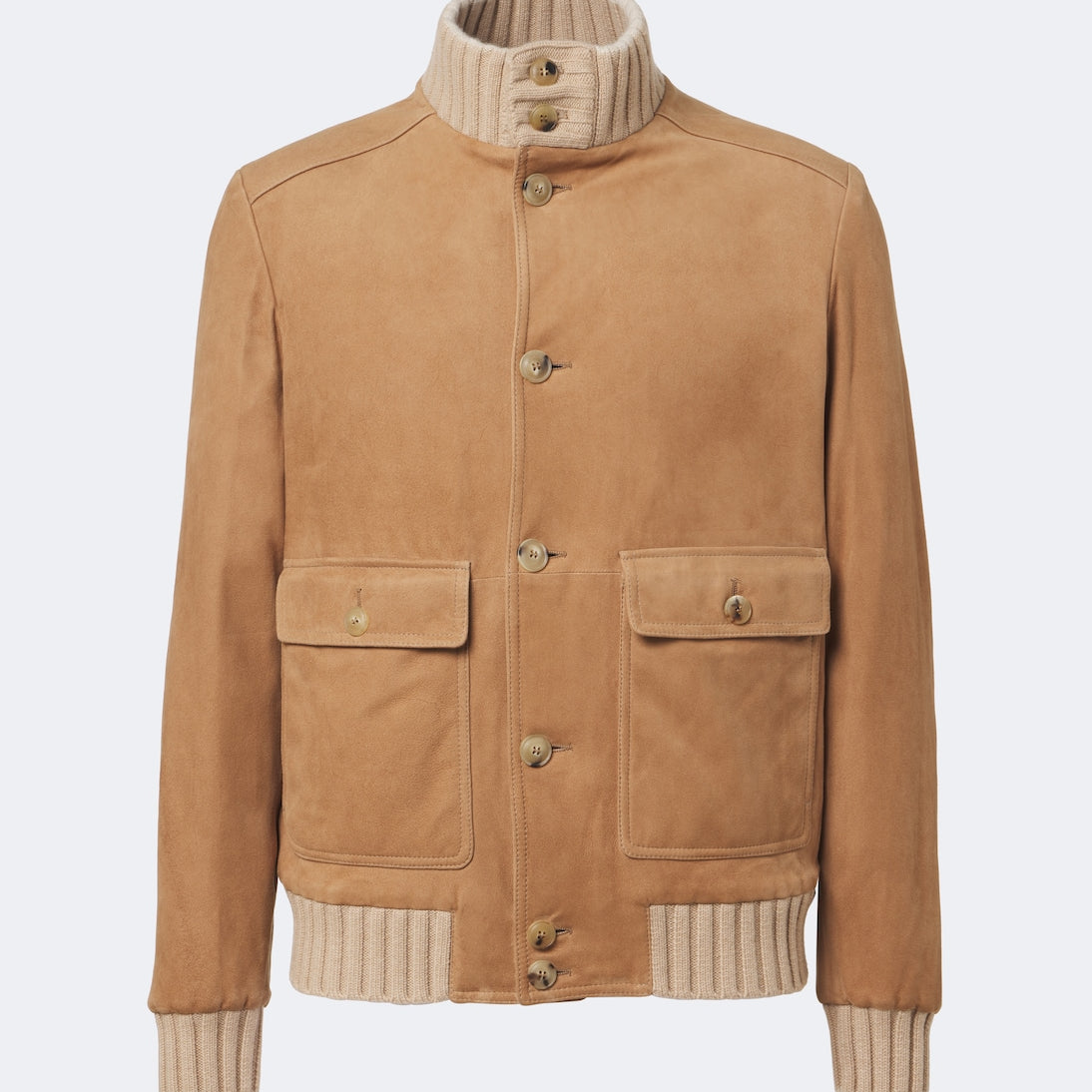 Fedeli - Cashmere-trimmed suede jacket