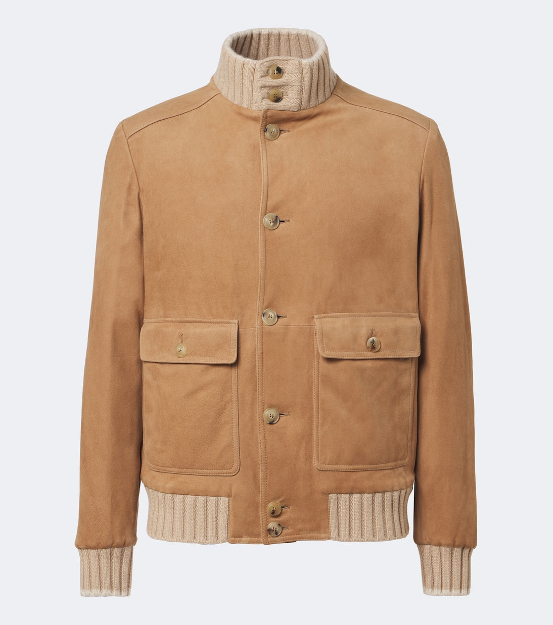 Fedeli - Cashmere-trimmed suede jacket