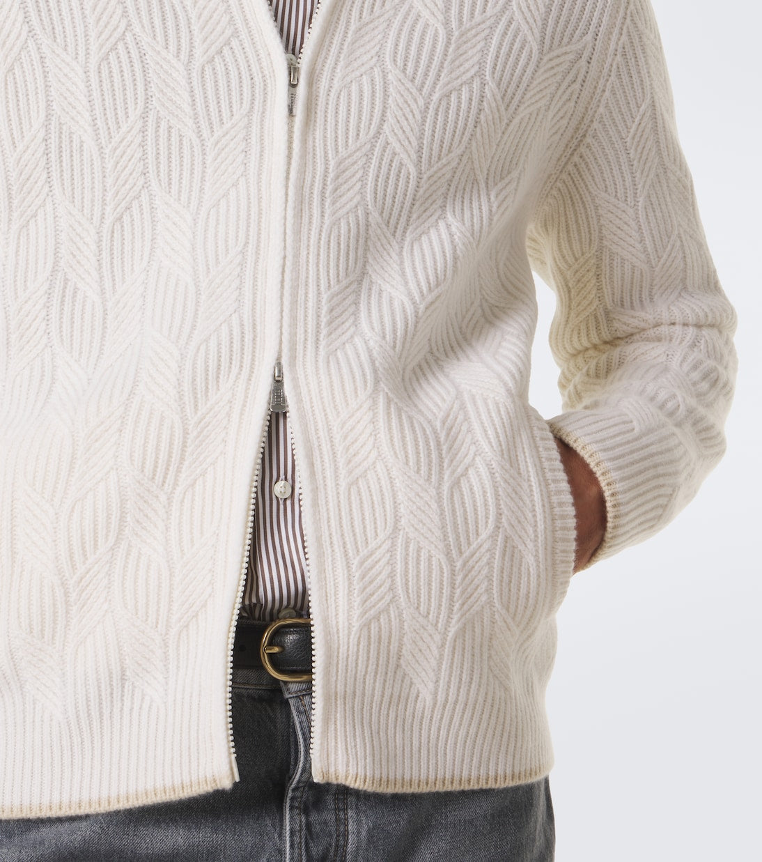 Fedeli - Cable-knit cashmere cardigan