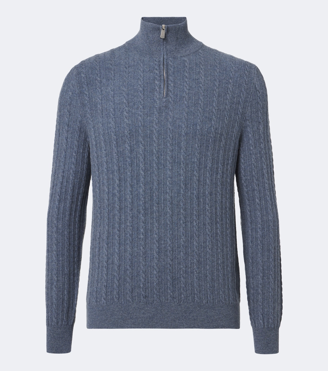 Fedeli - Cable-knit cashmere half-zip sweater